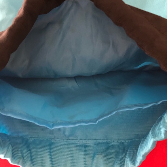 FILA Adjustable Drawstring Backpack Nylon Blue Zip - Picture 10 of 16